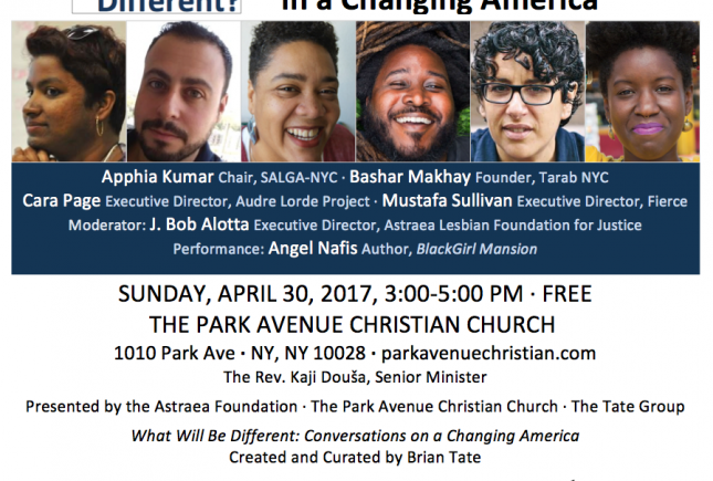 What Will Be Different: A Conversation on LGBTQ Activism in a Changing America